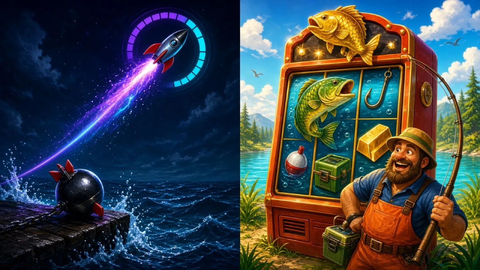 Crash vs Big Bass Slots